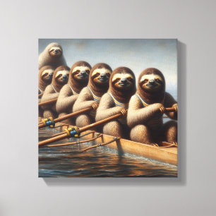 Toile Équipe d'aviron des paresseux