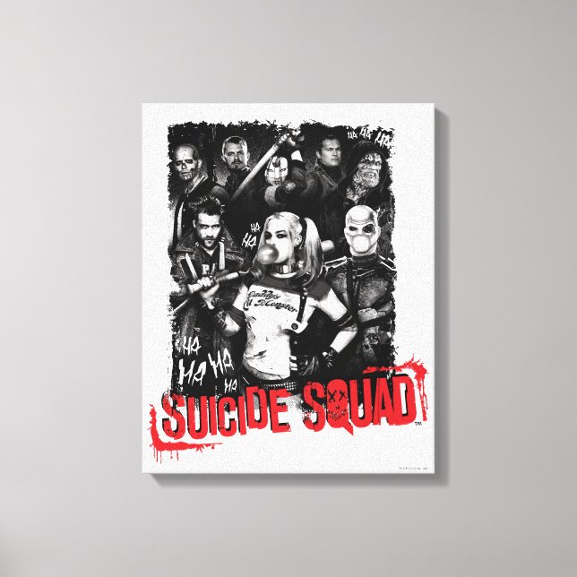 Toile Équipe de suicide | Grunge Group Photo (Recto)