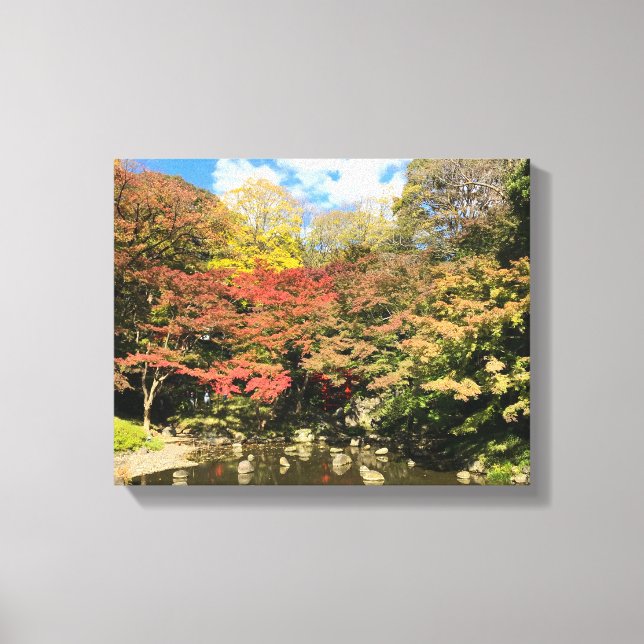 Toile Érables colorés par Étang (Recto)