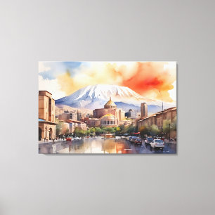 Toile Erevan aquarelle