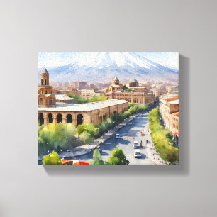 Toile Erevan aquarelle