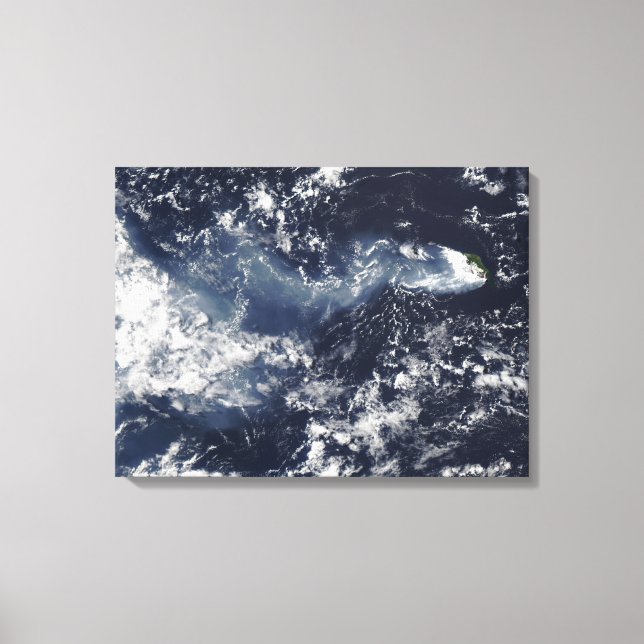 Toile Éruption du piton de la Fournaise, Isla de la Réun (Recto)