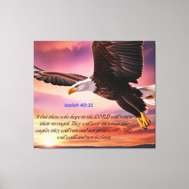 Toile "Ésaïe 40:31" Le pouvoir de la foi (Recto)