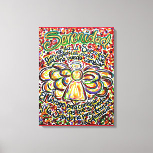 Toile Español Serenity Prière Angel Art Canvas Imprimer