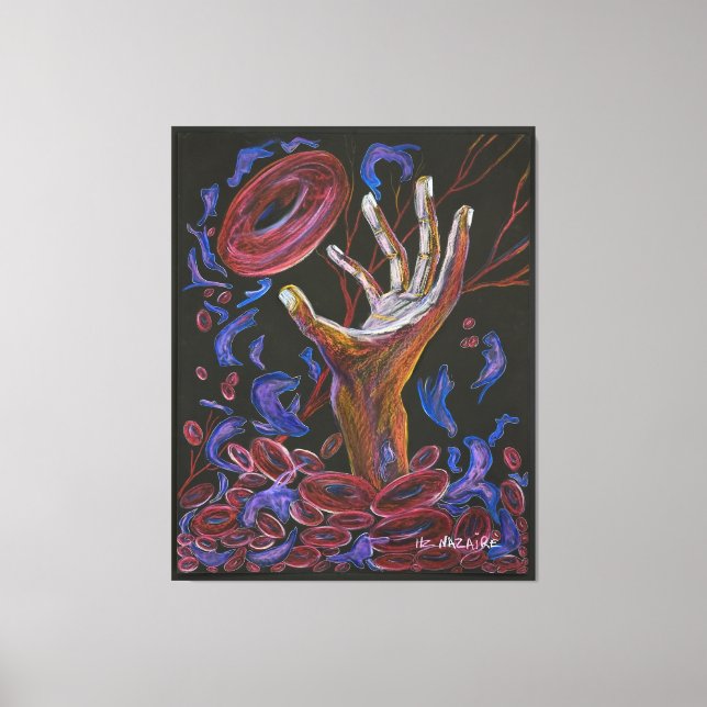 Toile Espoir - Sensibilisation à la douleur des cellules (Recto)