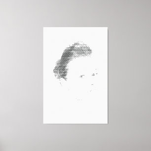 Toile Espressive Black Halftone effet visage femme