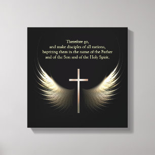 Toile Esprit chrétien et vers fait sur commande de bible