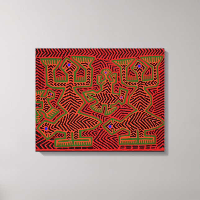 Toile Esprits de chaman indien Kuna (Recto)