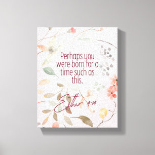 Toile Esther 4:14 verset biblique chrétien art