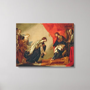 Toile Esther devant Ahasuerus, c.1645-50 (huile sur le