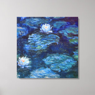 Toile Etang Lily en Blue Monet Art