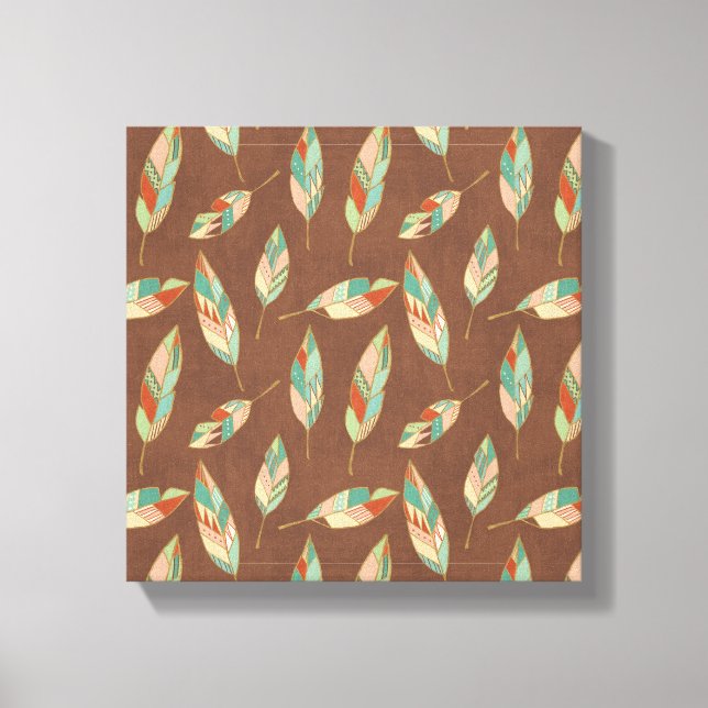 Toile Étape Geo Sud-Ouest | Motif de plumes du sud-ouest (Recto)