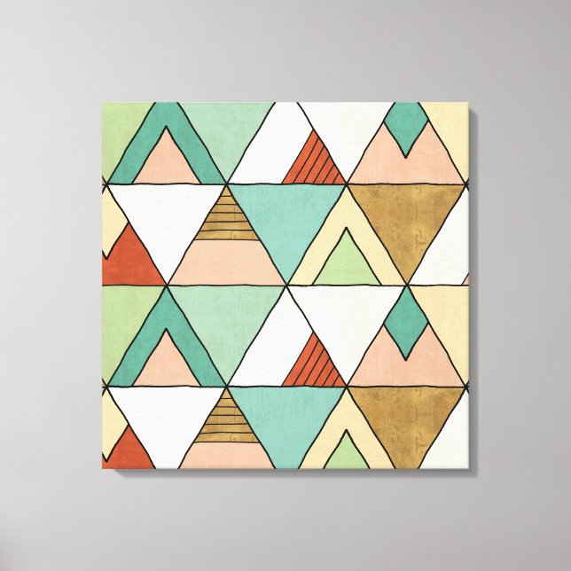 Toile Étape Geo Sud-Ouest | Motif tribal tiré à main (Recto)