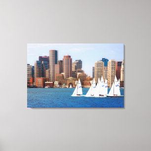 Toile États-Unis, Massachusetts. Skyline du front de mer