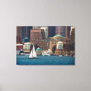 Toile États-Unis, Massachusetts. Vue du front de mer de 