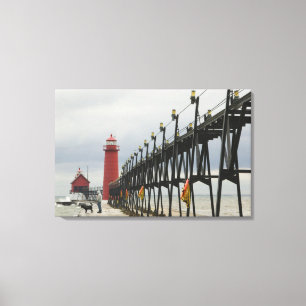 Toile États-Unis, Michigan, rive du lac Michigan, Grand
