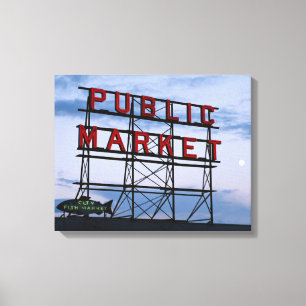 Toile États-Unis, Washington, Seattle, Pike Street Mark