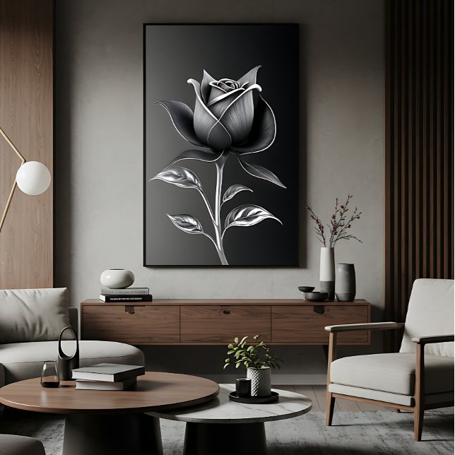 Toile Eternal Silver Rose (Créateur téléchargé)