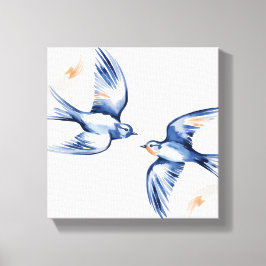 Toile Ethereal Flight - Swallow Duo Canvas Art