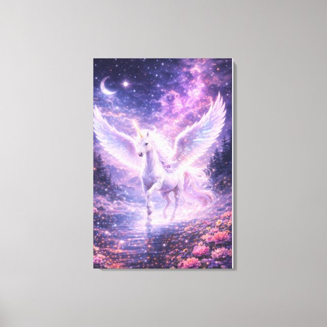 Toile Ethereal Winged Unicorn of Light  | ManJiangHong F (Recto)