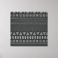 Ethnie tribale : motif noir blanc.