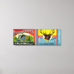 Toile Étiquette de bleuets du Nouveau-Brunswick