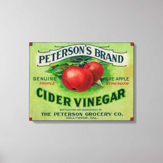 Toile Étiquette de vinaigre de cidre de Peterson (Recto)