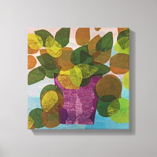 Toile étirée en pot pourpre (Recto)