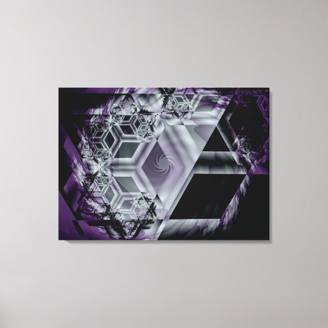 Toile étirée en teinte violette (Recto)