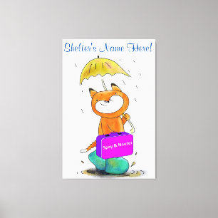 Toile étirée Imprimer Chat Feline Spay et Neuter