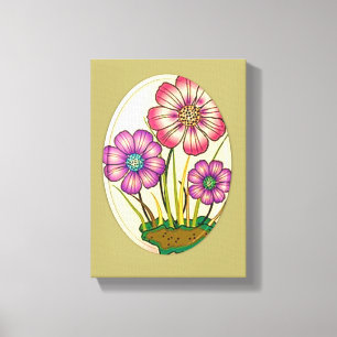 Toile étirée Imprimer Fête des Mères Floral