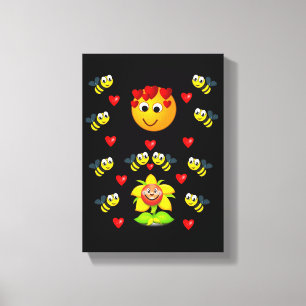 toile étirée Imprimer Le bourdon de Valentine