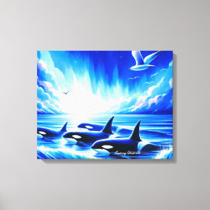 Toile étirée Imprimer Orca