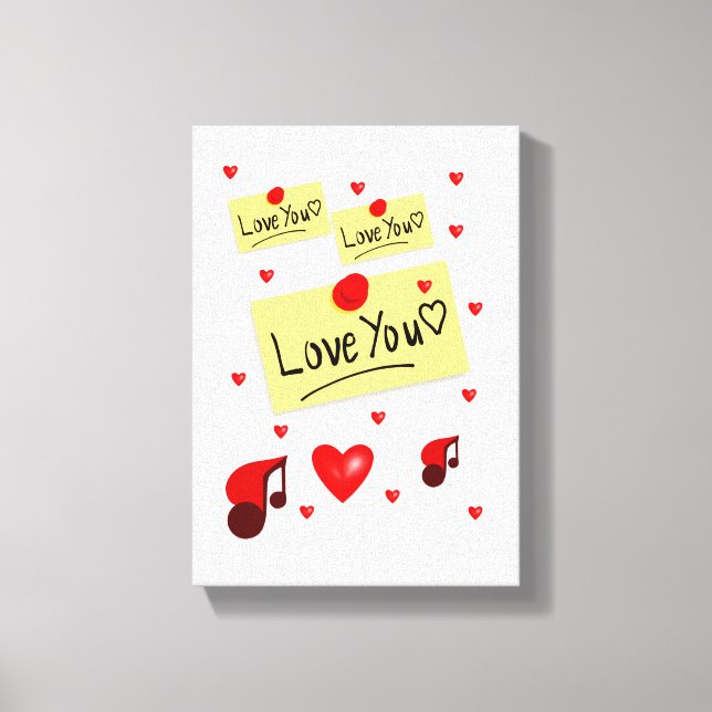 toile étirée Imprimer Saint-Valentin (Recto)