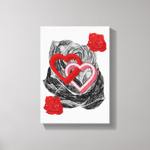 toile étirée Imprimer Saint-Valentin