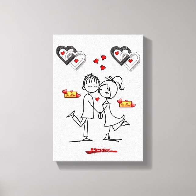 toile étirée Imprimer Saint-Valentin (Recto)