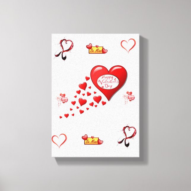 toile étirée Imprimer Saint Valentin Vintage (Recto)