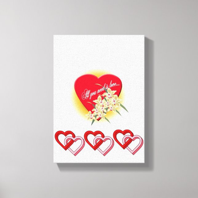 toile étirée Imprimer Saint Valentin Vintage (Recto)