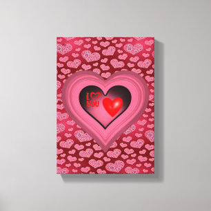 toile étirée Imprimer Saint Valentin Vintage