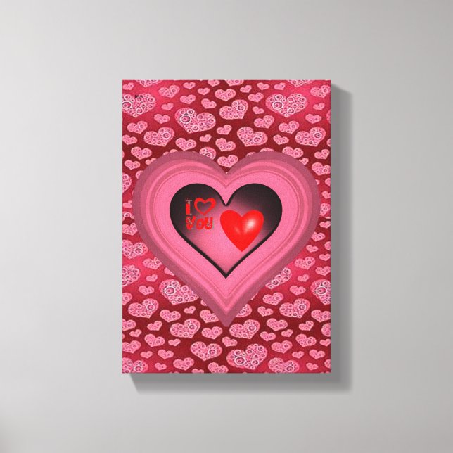 toile étirée Imprimer Saint Valentin Vintage (Recto)