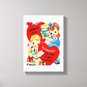 toile étirée Imprimer Saint Valentin Vintage