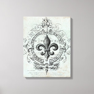 Toile étirée Lis vintage de French Fleur de