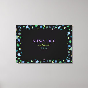 Toile ÉTOILES COLORÉES Barre Bat mitzvah Connexion