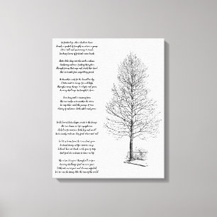 Toile Être fort Comme l'art des arbres et le poème