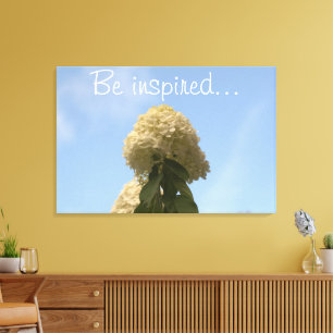 Toile Être inspirée Hydrangea Blue Sky Canvas