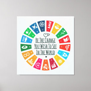 Toile Être le changement