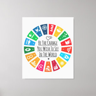 Toile Être le changement