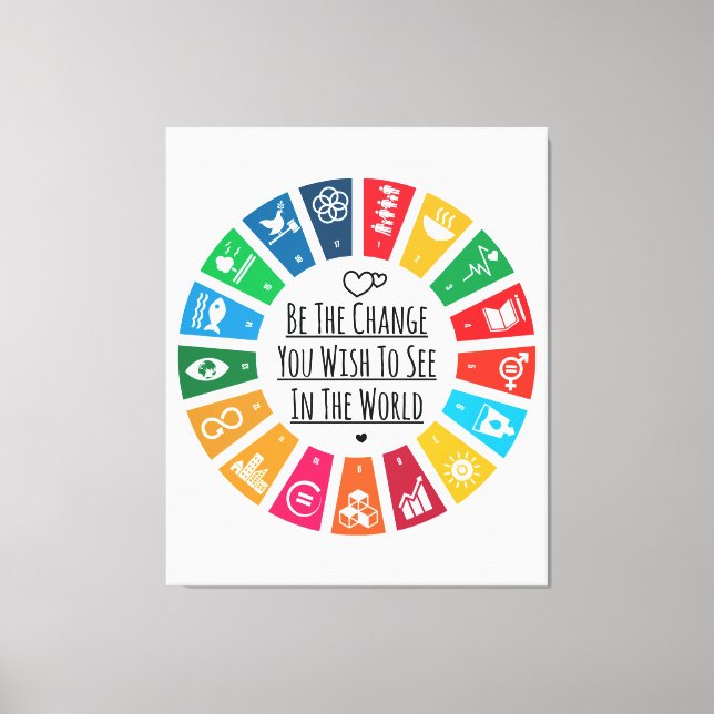 Toile Être le changement (Recto)