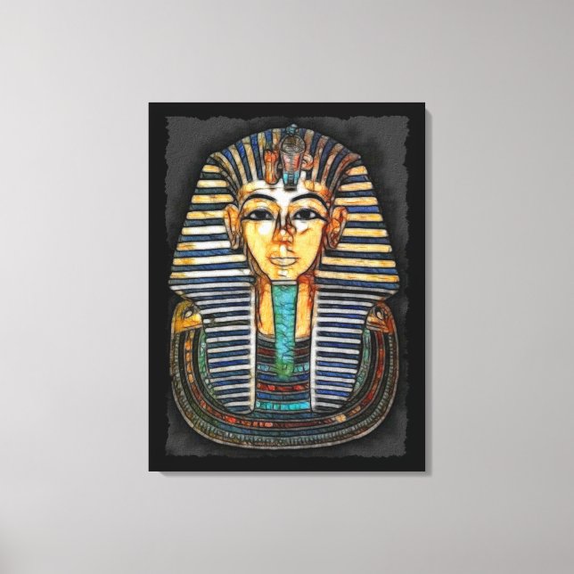 Toile Étude d'art égyptienne Pharaon Tutankhamen (Recto)