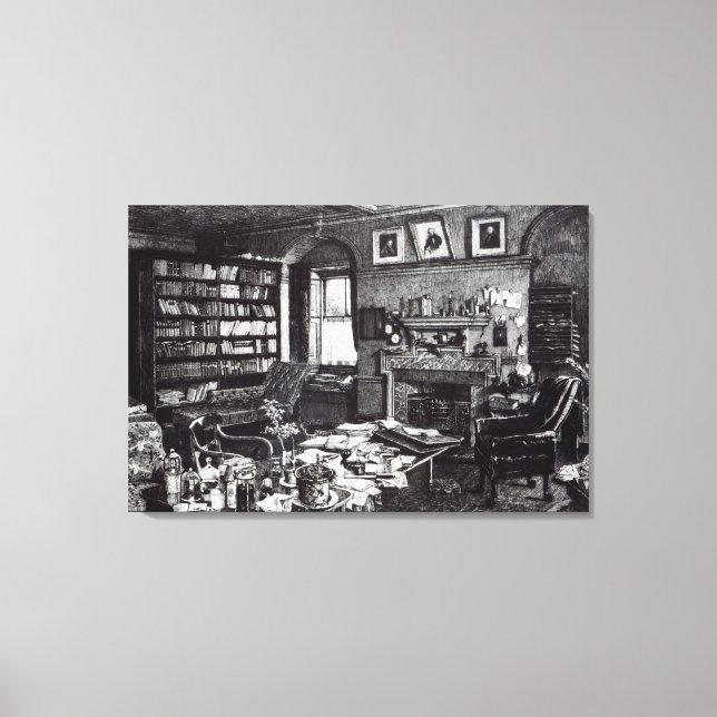 Toile Étude de Charles Darwin à Down House, 1882 (Recto)